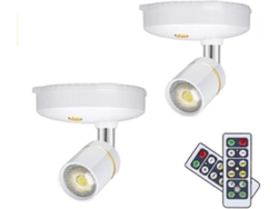 Omni-luz De Punto Inalámbrica Con Batería Regulable Ajustable Con Control Remoto Para Interiores Pinturas Estanterías Decoración