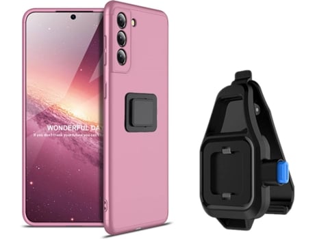 Funda Samsung S21 Plus Slim Armor 360º con Soporte para la Cintura Rosa