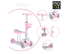 Patinete Infantil BUBBLEGUM con Asiento Regulable pink MONI