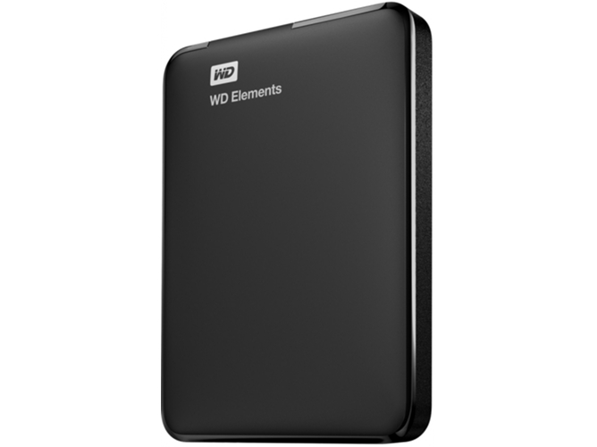 Disco HDD Externo WESTERN DIGITAL Elements (Negro - 1 TB - USB 3.0)