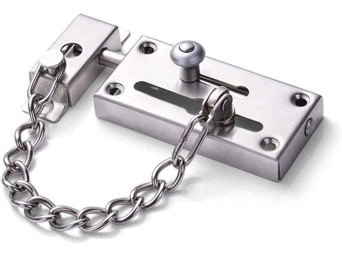 Cerradura De Cadena Para Puerta Seguridad Pestillo Bucle Estándar Acero Inoxidable Fundido Protector