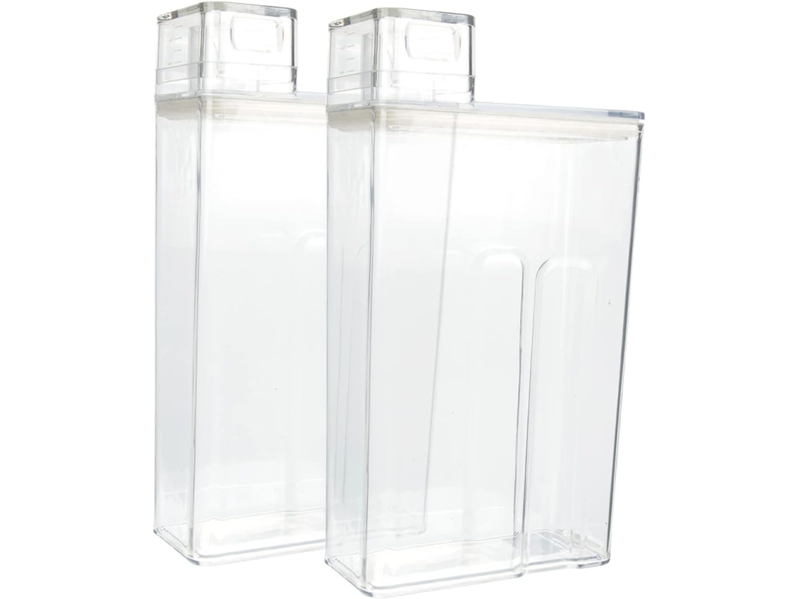 Kit De 2 Baldes Para Loção E Detergente Líquido, Plástico Transparente, Design Criativo, Fácil De Usar E Armazenar Para