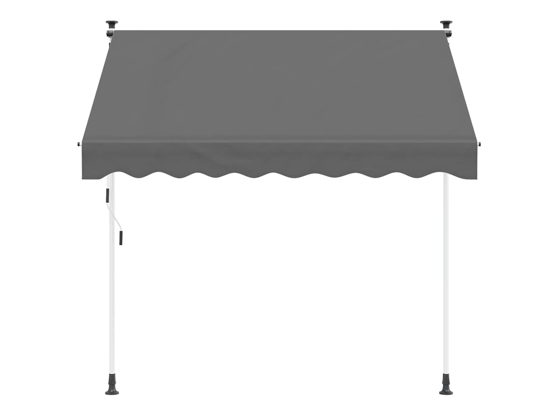 Maison Exclusive - Toldo Retrátil Manual Cinzento-claro 350 Cm