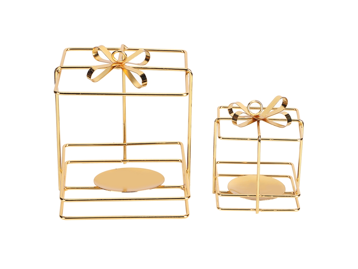 Elegante Portavelas Europeo, Ideal Para Bodas Y Decoración Del Hogar, De Hierro Dorado.