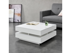 Mesa de Centro [EN.CASA] Märsta  (Blanco - Cartón Recubierto De Melamina - 75 x 75 x 35,5 cm)