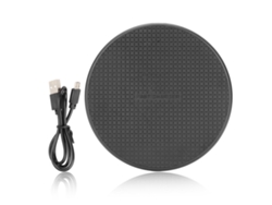 Cargador Inalámbrico Rápido De 5 W, Portátil, Compacto, De Plástico, Entrada De 5 V 2 A, Salida De 5 V 1 A, Negro.