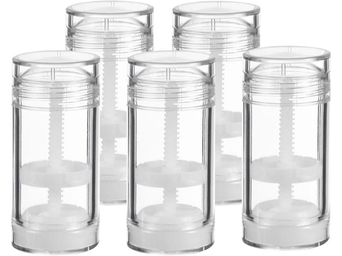 Ciieeo Botellas Vacías De Desodorante 5 Piezas Tapa Rotativa Pp A Prueba De Fugas Adecuado Para Camping Viajes Y
