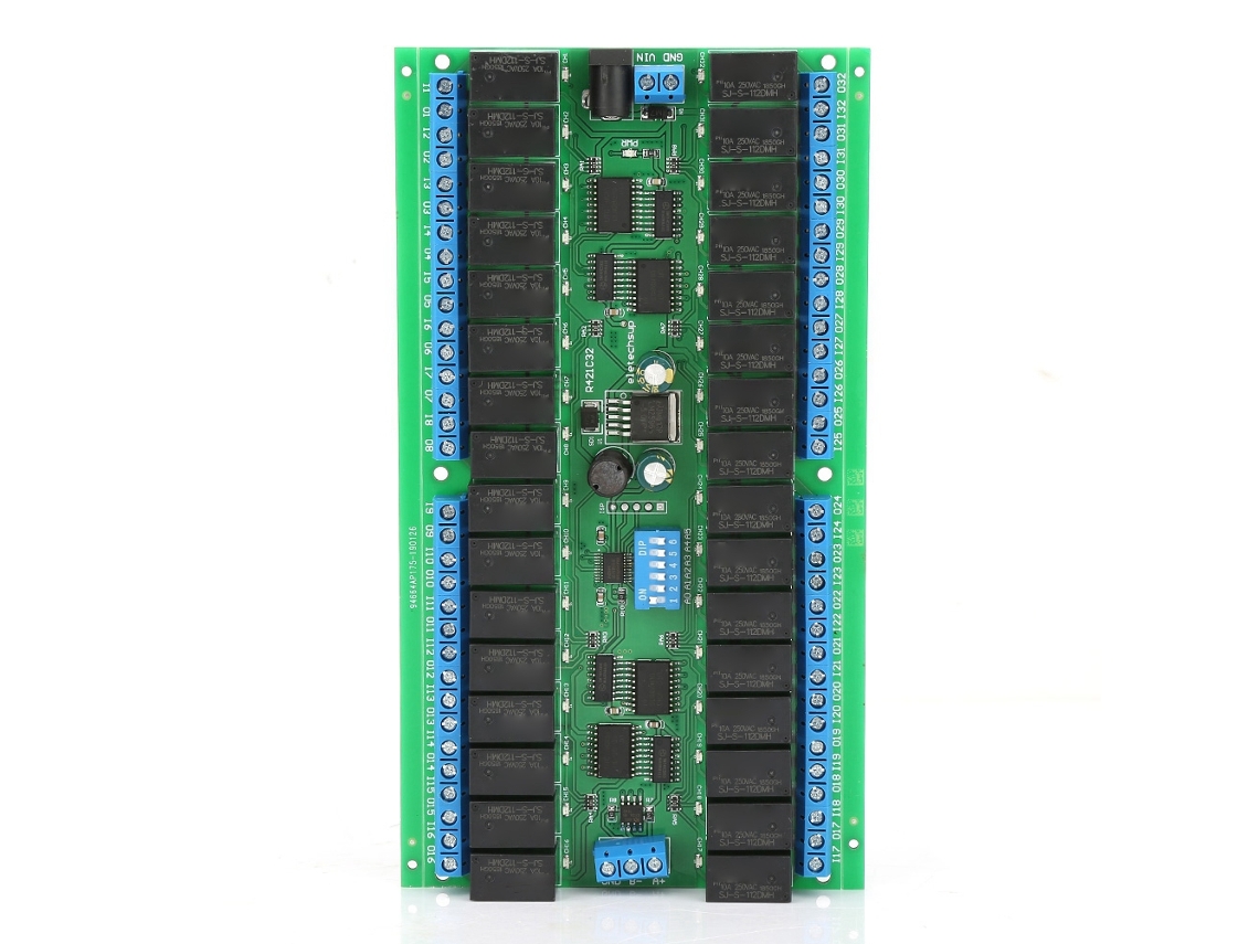 Módulo De Relé De 32 Canales Con Puerto Serie Dc12v Rs485 Control R421c32