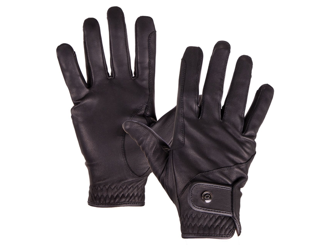 Guantes de montar de cuero QHP Pro XS