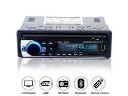 Reproductor multimedia para coche de 12/24 V y 60 W con Bluetooth, radio FM, USB, TF, MP3 y AUX para instalar en el salpicadero. Viewleaf