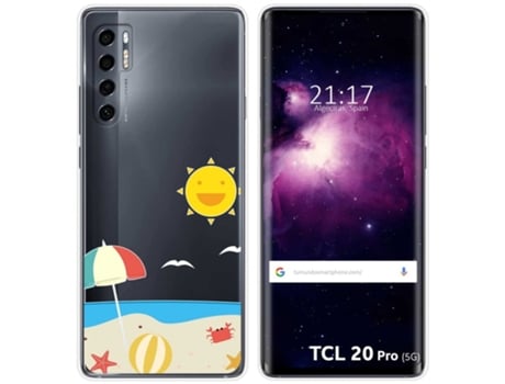 Carcasa TCL 20 Pro 5G TUMUNDOSMARTPHONE Dibujos Transparente Multicolor