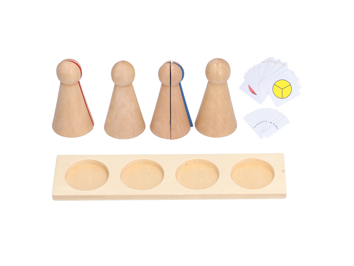 Bj-quebra-cabeça De Madeira De Frações Brinquedo Educativo Matemático Para Desenvolvimento Infantil Profissional