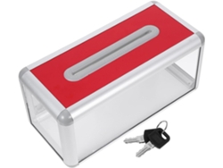 Besportble Tarjetero De Escritorio Transparente Con Cierre Amosfun Y Material Resistente 26,00 X 14,00 X 13...