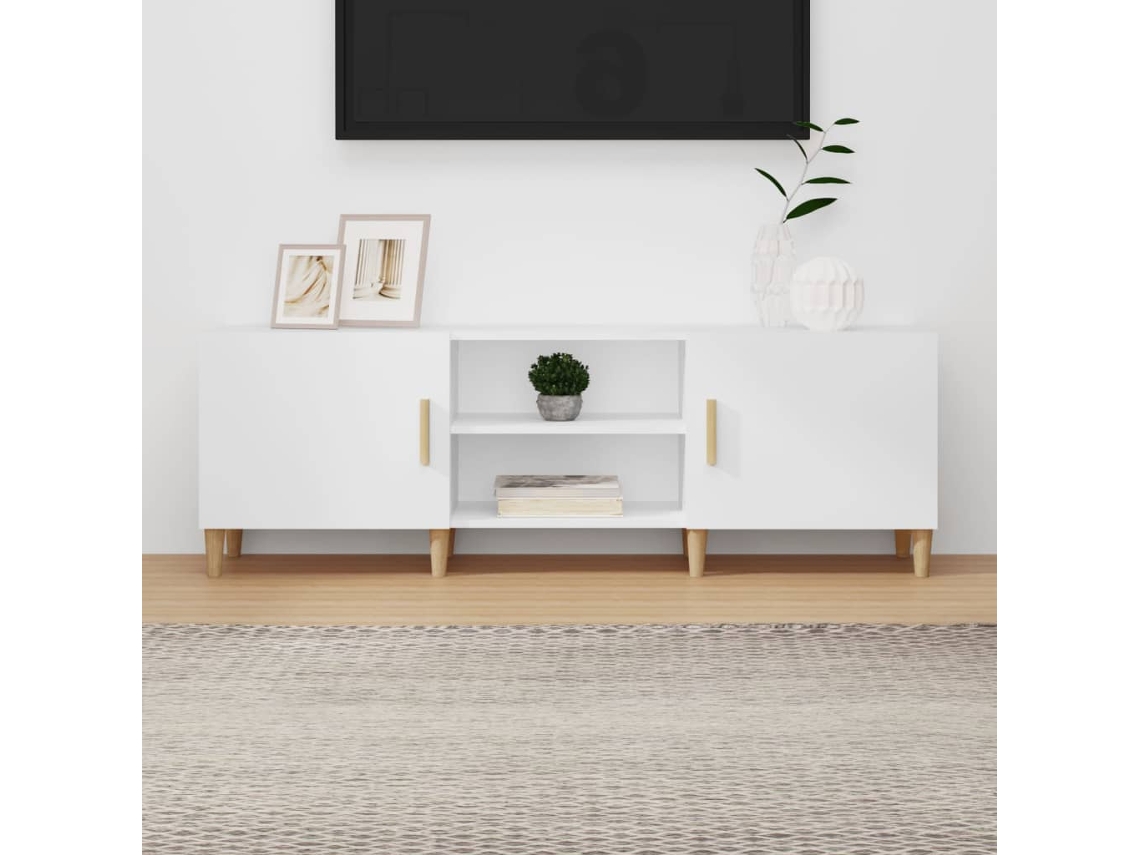 Mueble de TV 150x30x50 cm Madera Procesada Blanco DKD HOME DECOR