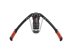 Extensor de pecho, resistencia ajustable, acero duradero, negro.