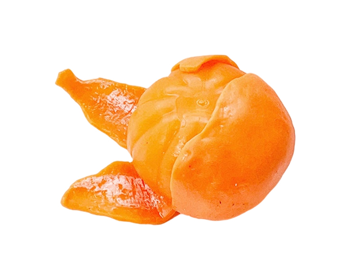 Pelota antiestrés naranja 2026, juguete sensorial divertido, regalo de frutas para niños y adultos.