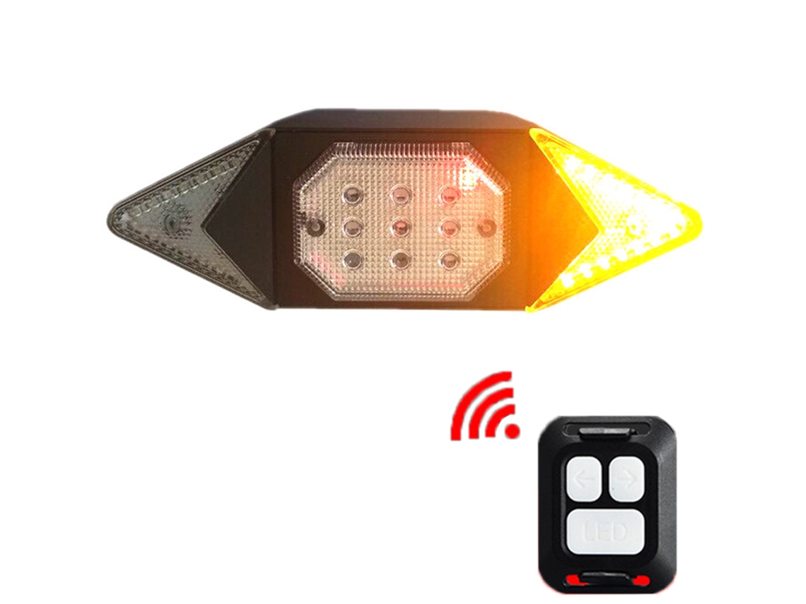 Luz Trasera Para Bicicleta Con Control Remoto Inalámbrico, Carga Usb, Intermitente, 100 Lúmenes, Ipx4