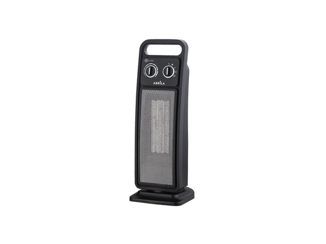 Termoventilador Cerámico Vertical Brasil Negro 2000w 2 Potencias Oscilante Antivuelco (50.7x18,3x19cm)
