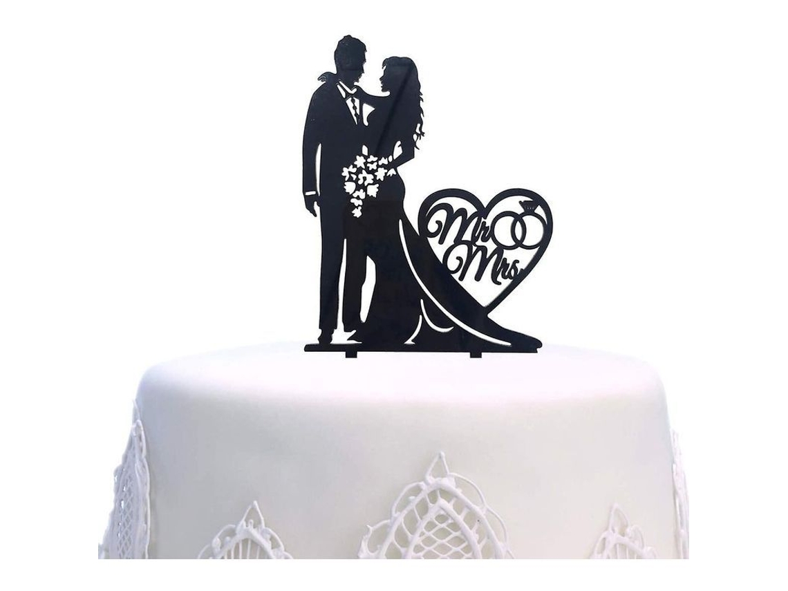 Adorno acrílico para pastel de bodas 2026, 3 mm, Sr. y Sra. 2025, decoración divertida hecha a mano para novios.