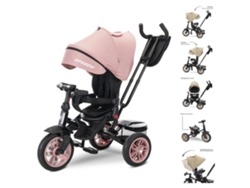 Triciclo Evolutivo Speedy Air com Rodas Giratórias, Assento Giratório 360º e Capota Rosa LORELLI