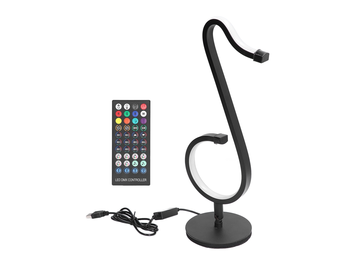 Luz Rgb Con Forma De Nota Musical, Control Remoto Y Aplicación Para Decoración De Fiestas, Mesas Y Paredes.