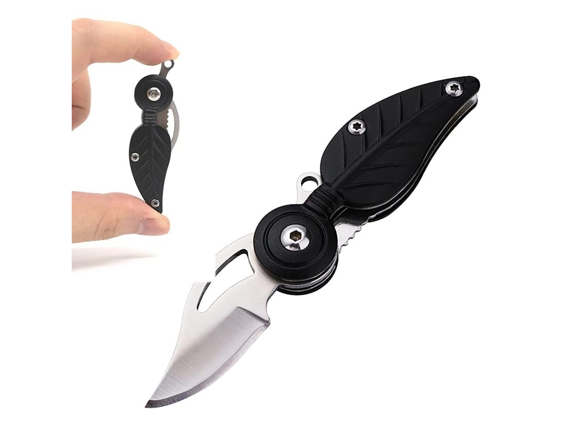 Cortador Mini De Acero Inoxidable Llavero Portátil Compacto Plegable Para Sobrevivencia Hombres Mujeres