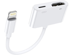Adaptador HDMI para iPhone a Apple TV Adaptador de iluminación AV digital certificado por MFI Conector HDMI 1080p Plug and Play Sincronización de pantalla para Gusshious