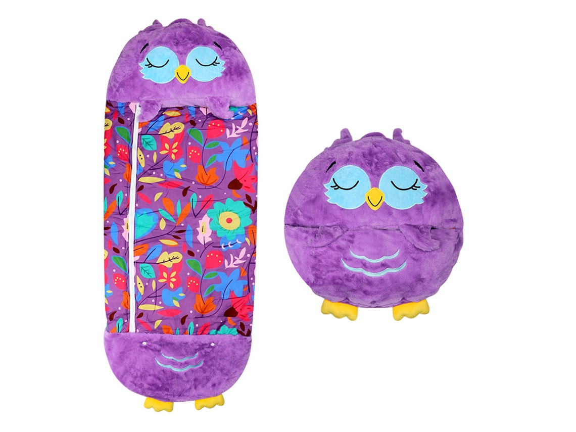 Saco De Dormir Para Niños 2 En 1 Divertido Animal De Dibujos Animados Con Almohada Plegable 165 * 70 Cm CHRUI Búho