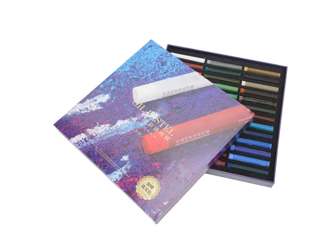 Juego De 39 Pasteles Al Óleo Nacarados De Baja Saturación Con Textura Suave Para Arte.