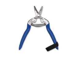 Tijera Recoleccion M/azul Curva Corta Inox M100c