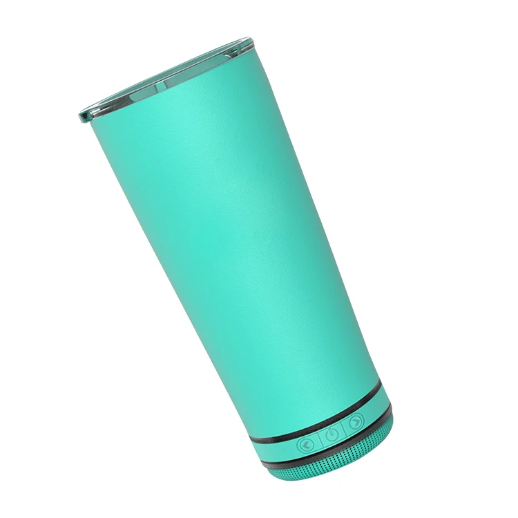 (verde) Acero Inoxidable 304 - Resistente Al Agua Ipx6 - Botella De Agua De 500 Ml - Altavoz Inalámbrico Para Exteriores