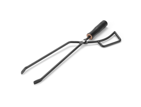 Pinzas para chimenea al aire libre con mango de madera, agarrador de troncos, accesorio de chimenea para exteriores, Picnic, barbacoa GELLDG