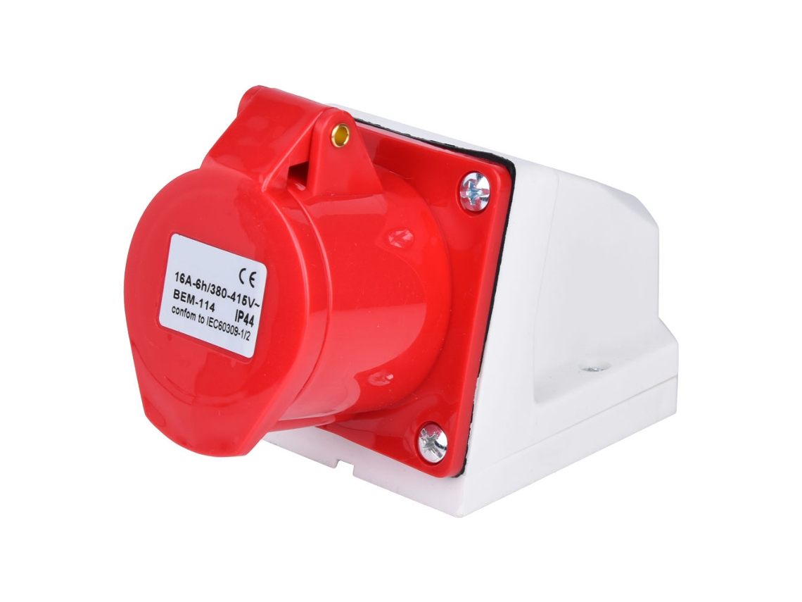 10 Unidades De Enchufe Industrial De 4 Pines, 16 A, 380-415 V, Ip44, Bem-114, Conector Impermeable.