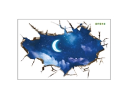 Pegatinas de pared Baok-stickers con diseño de cielo estrellado en 3D para la decoración de fondo del hogar y la oficina.