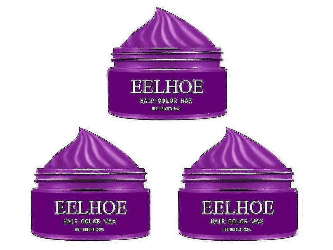 1pcspurple—granny Gray Colorful Hair Wax Hair Mud Long-lasting Styling Natural Fluffy Color Disposable Dyed Hair Wax