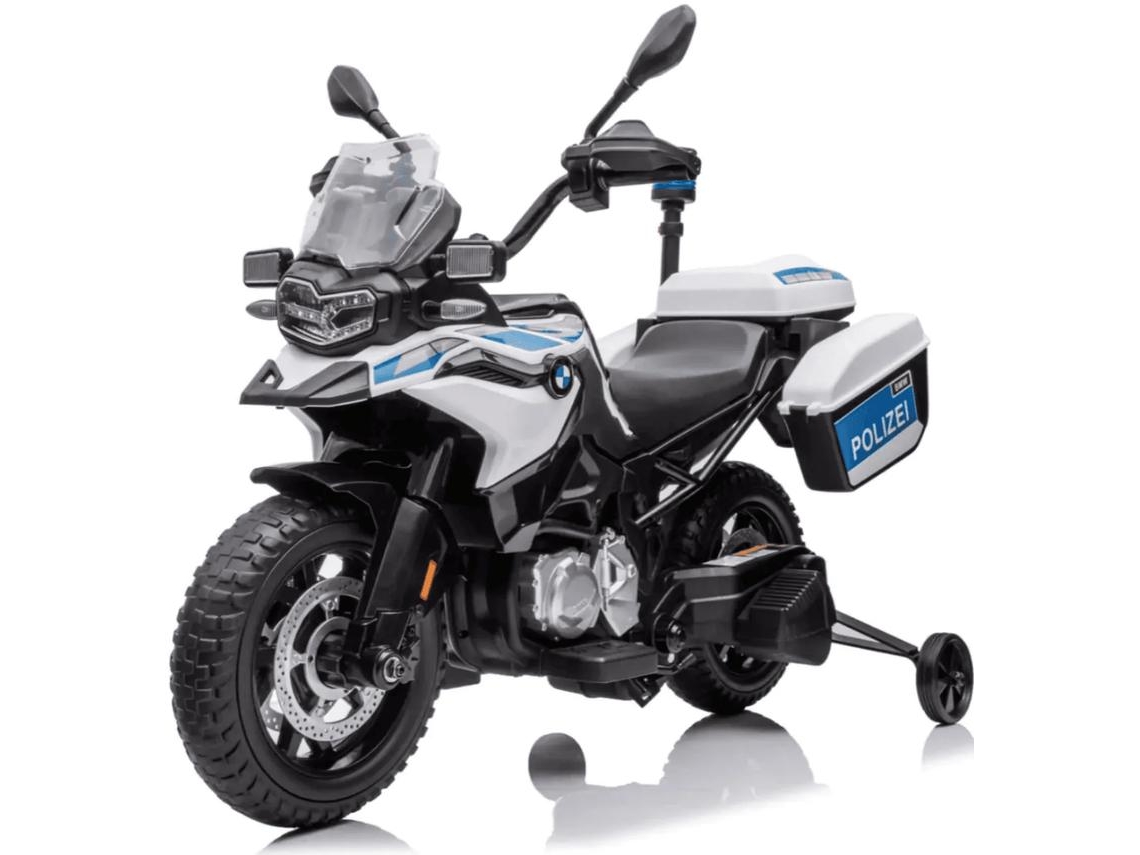 Motor De Policía Eléctrica - Bmw F850 Gs 12v - 3 A 6 Años - Blanco