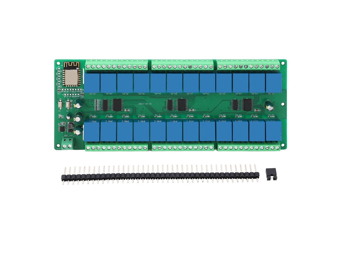 Módulo De Relé De 24 Canales Esp8266 Wifi Control Inalámbrico Placa De Desarrollo Para Hogar Cc 24v