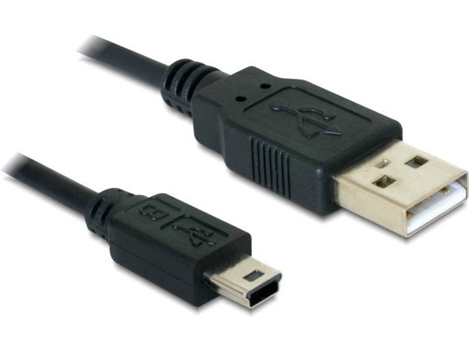 Cable USB DELOCK USB A/Mini-USB B 3 m Macho/Macho Negro