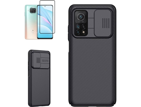 Kit Funda y Protector para Xiaomi Mi 10T PHONESHIELD BD-NKCS&9D-BK-XM-M10T Negro