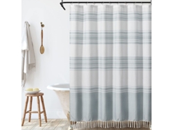2026-cortina De Ducha Gris Y Blanca Moderna Con Rayas Para Baño (180x180)