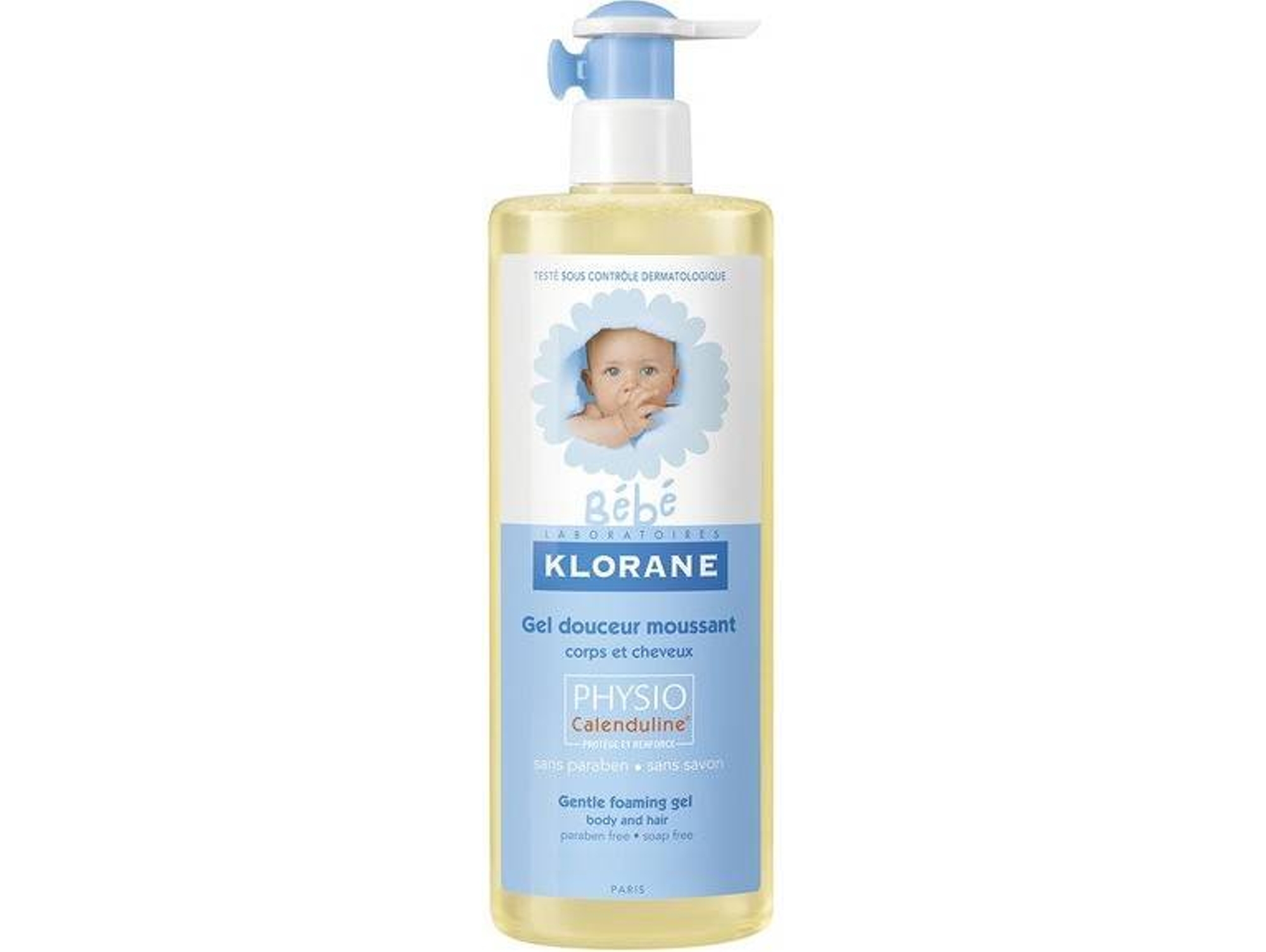 Gel de Baño KLORANE De Gel Suave Bebe Cuerpo y Cabello (500 ml)