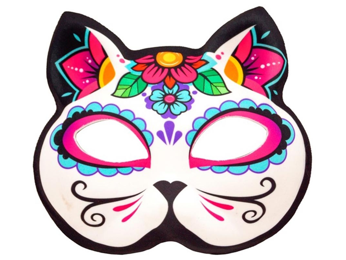 Máscara de Catrina para Día de Muertos (Sin Barbilla)