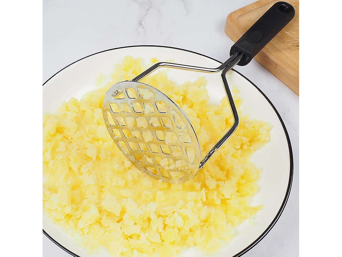 Puré De Papa Acero Inoxidable, Exprimidor Manual De Verduras Y Prensa De Papa Con Mango Antideslizante Y Agujero Para Colgar