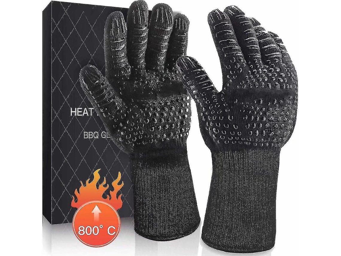 Guantes De Barbacoa Y Horno Resistentes Al Calor Hasta 800°c Talla Universal Cuero Para Cocina, Asado Y Soldadura