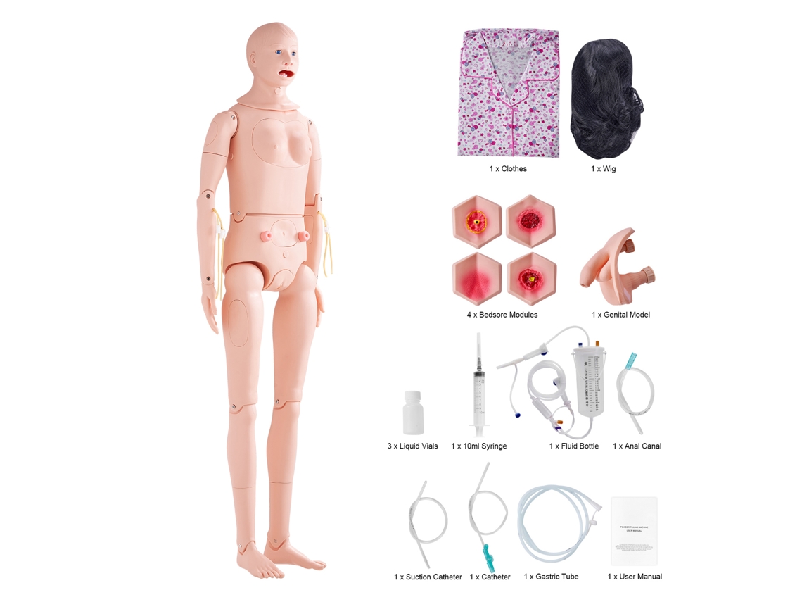 Maniquí Anatómico Masculino/femenino Succebuy Para Capacitación En Enfermería Y Enseñanza De Atención Al Paciente