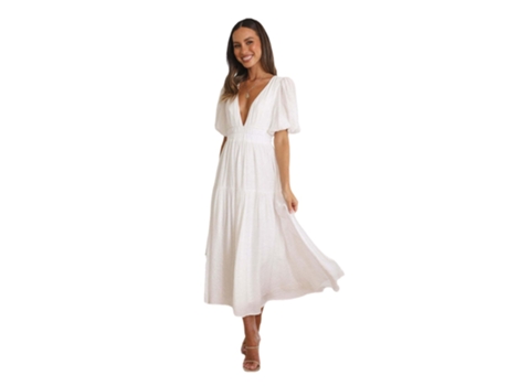 Vestido FYY de manga Farol Con Escote en V Pronunciado (S)