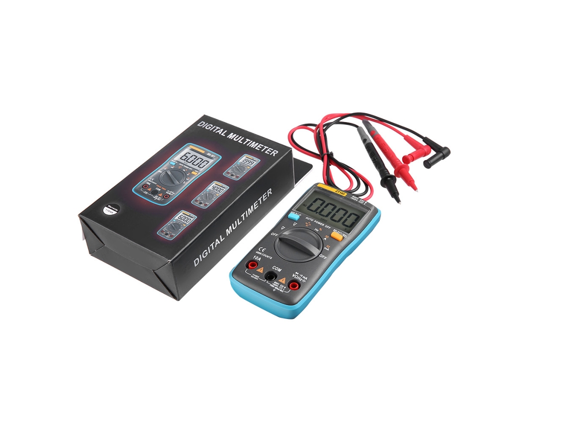 Multímetro Digital Portátil Mini Zt100 4000 Counts Com Display Lcd Para Teste De Capacitância