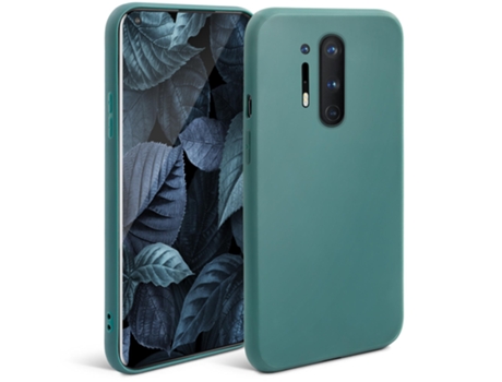 Funda de Silicona MOOZY Serie Minimalista para OnePlus 8 Pro Azul Grisáceo – Funda Delgada de TPU Suave con Acabado Mate