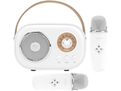 Mini máquina de karaoke para niños, altavoz Bluetooth portátil con 2 micrófonos inalámbricos, juguetes para niños y niñas, regalos Yizhood