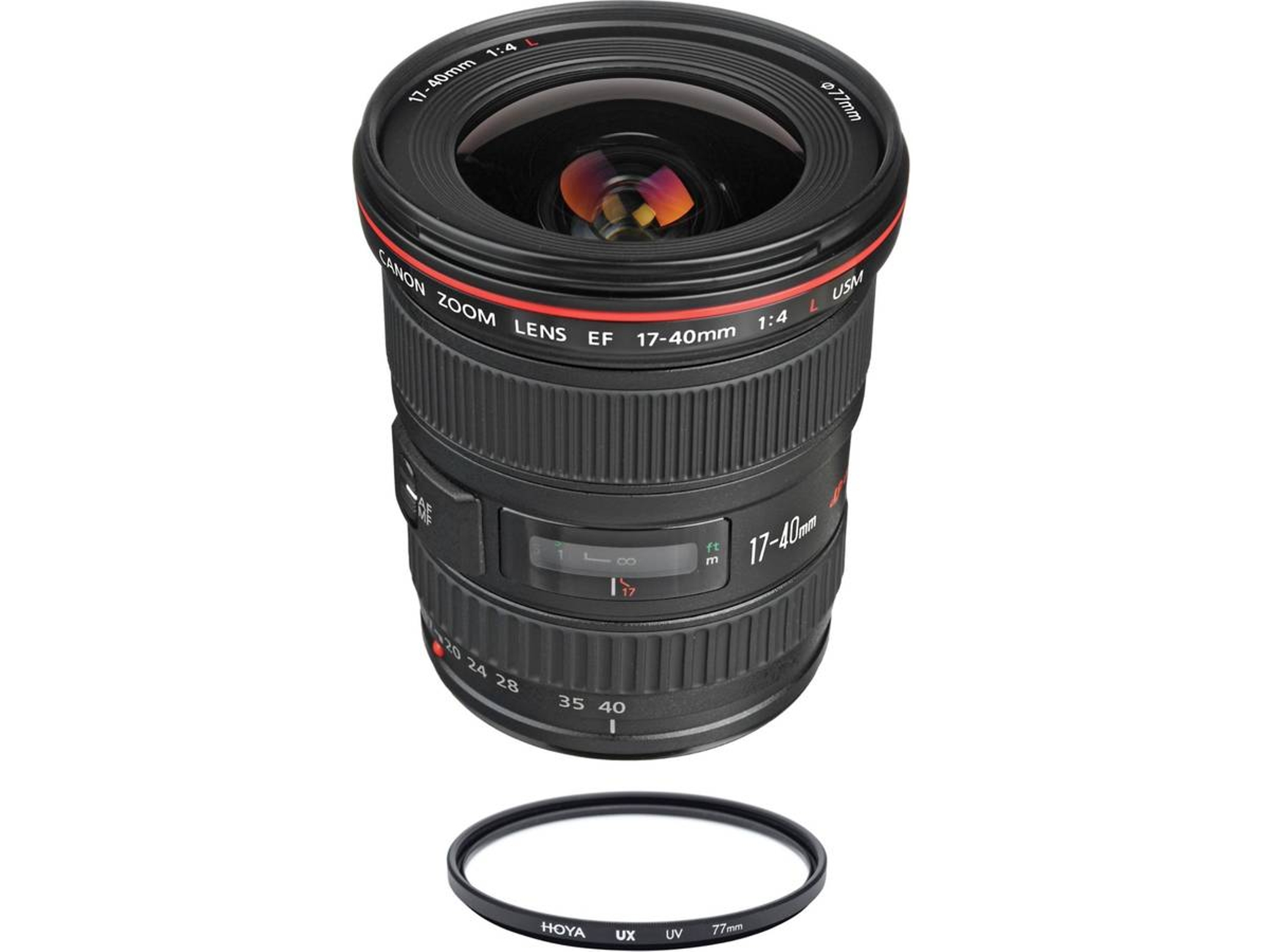 Objetivo CANON EF 17-40mm F4L USM + HOYA UX UV 77mm Filtro